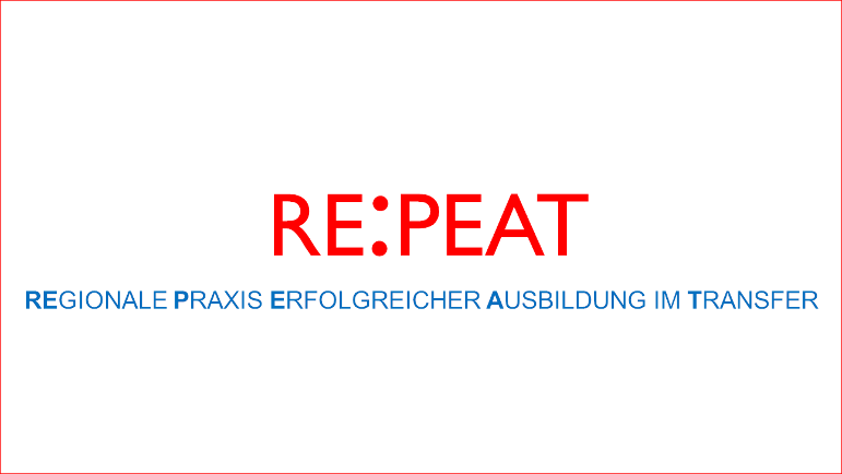 Logo des Projekts RE:PEAT (Schriftzug RE:PEAT)